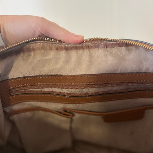 Michael Kors Large Tan Brown Jet Set Tote Bag Purse Handbag - Picture 13 of 13